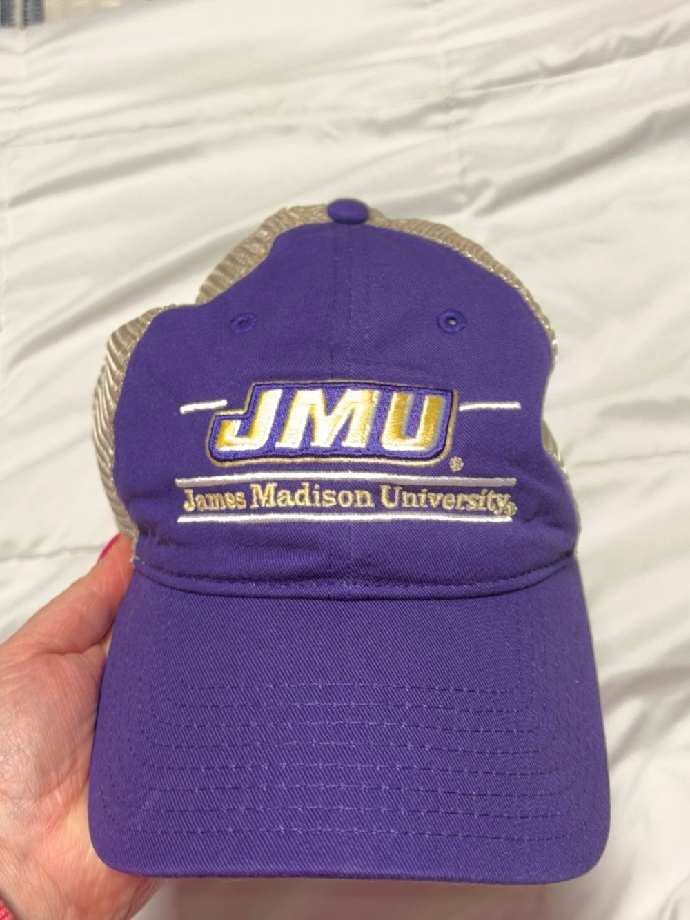 JMU Dukes Trucker Hat Top of the World Purple Black Mesh Adjustable Fit